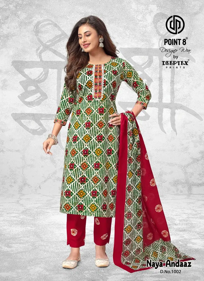 Naya Andaaz Vol 10 By Deeptex Cotton Printed Kurti Bottom With Dupatta Wholesale Price